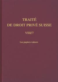 Vorderes Coverbild Bd. VIII/7: Les papiers-valeurs