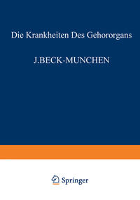 Vorderes Coverbild Die Krankheiten des Gehörorgans