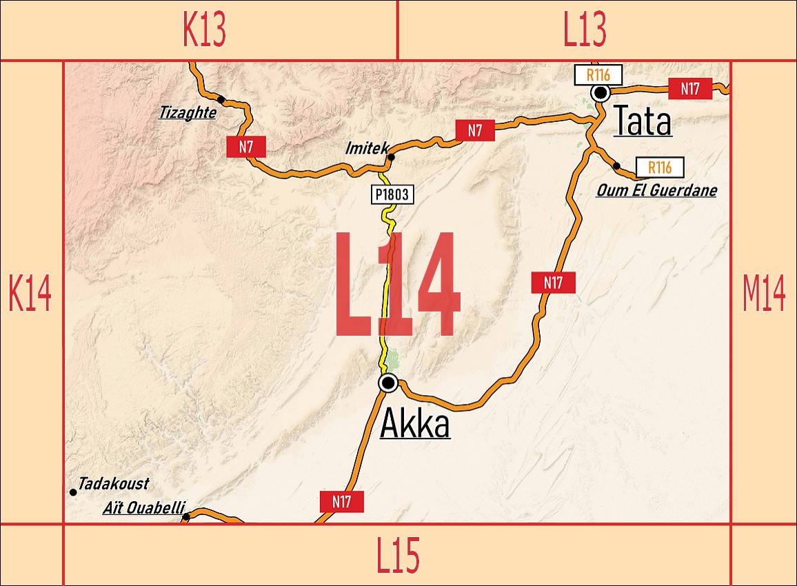 Beispielinhalt (Bild) L14: Tata - Akka - Tadakoust - Jbel Bani + GPS-Waypoints