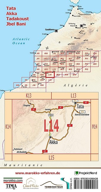 Rückseitencover L14: Tata - Akka - Tadakoust - Jbel Bani + GPS-Waypoints