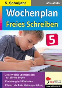 Vorderes Coverbild Wochenplan Freies Schreiben / Klasse 5