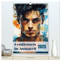 Vorderes Coverbild Gentlemen in Aquarell (hochwertiger Premium Wandkalender 2025 DIN A2 hoch), Kunstdruck in Hochglanz