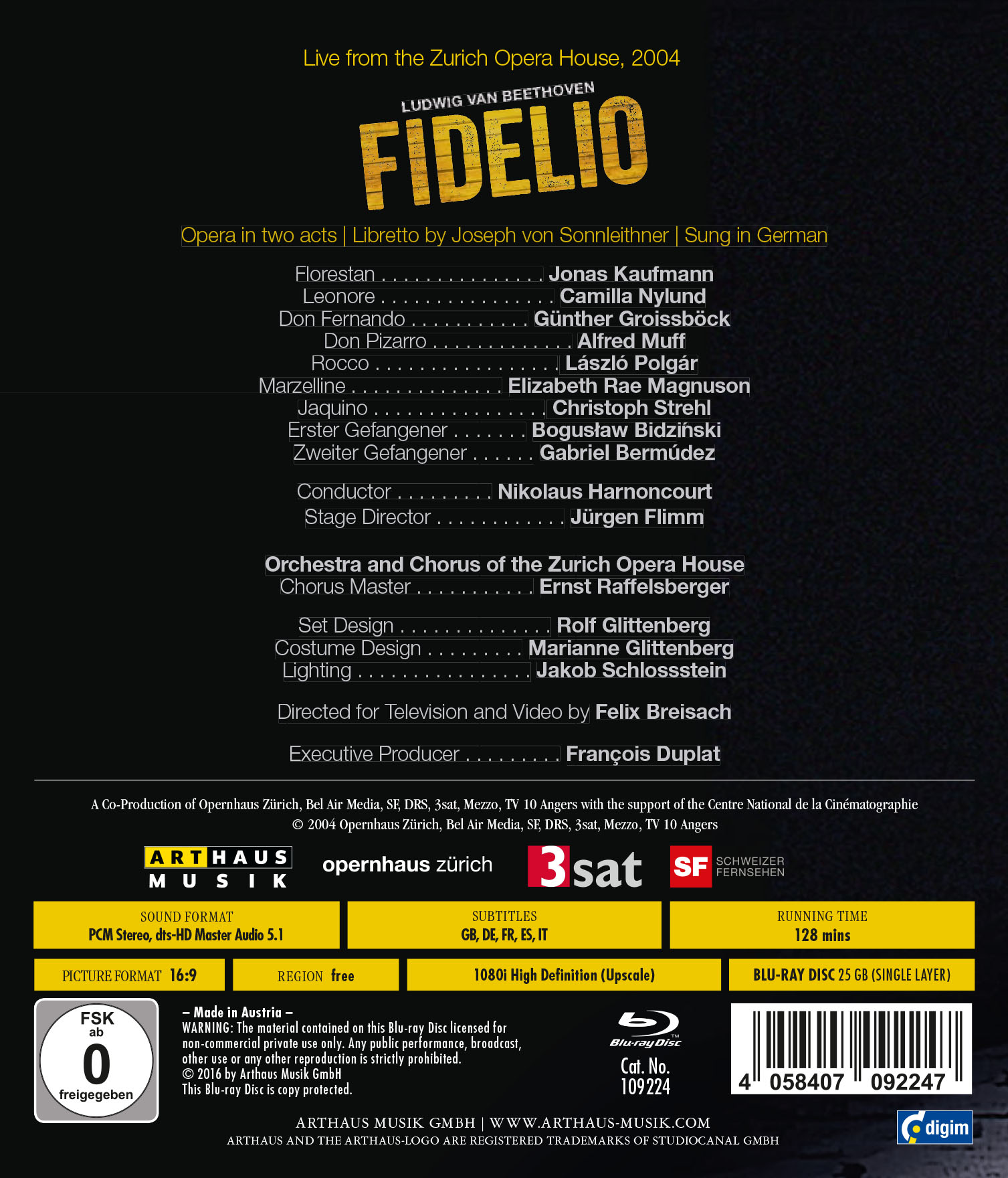 Rückseitencover Fidelio