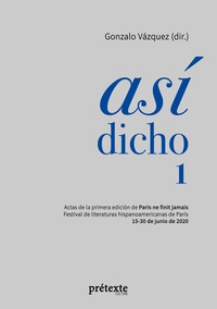 Vorderes Coverbild Así dicho 1