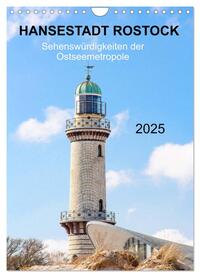 Vorderes Coverbild Hansestadt Rostock - Sehenswürdigkeiten der Ostseemetropole (Wandkalender 2025 DIN A4 hoch), CALVENDO Monatskalender