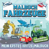 Vorderes Coverbild Malbuch Fahrzeuge - Mein erstes Kritzelmalbuch.