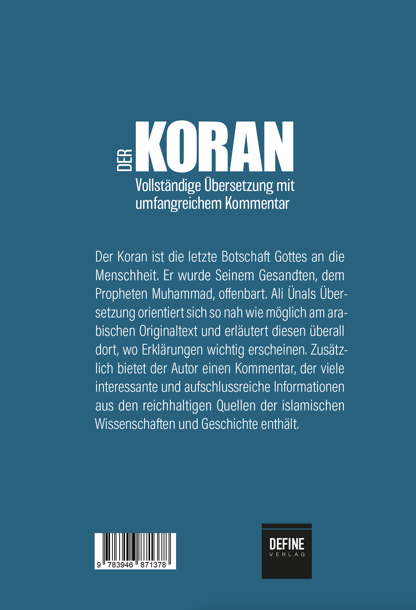 Rückseitencover Der Koran