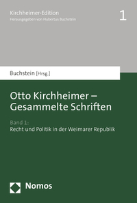 Vorderes Coverbild Otto Kirchheimer - Gesammelte Schriften