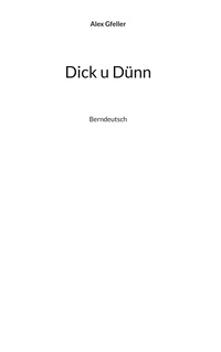Vorderes Coverbild Dick u Dünn