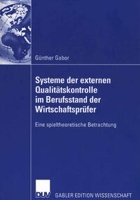 Vorderes Coverbild Systeme der externen Qualitätskontrolle im Berufsstand der Wirtschaftsprüfer