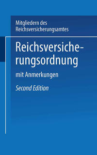 Vorderes Coverbild Reichs-Versicherungsordnung