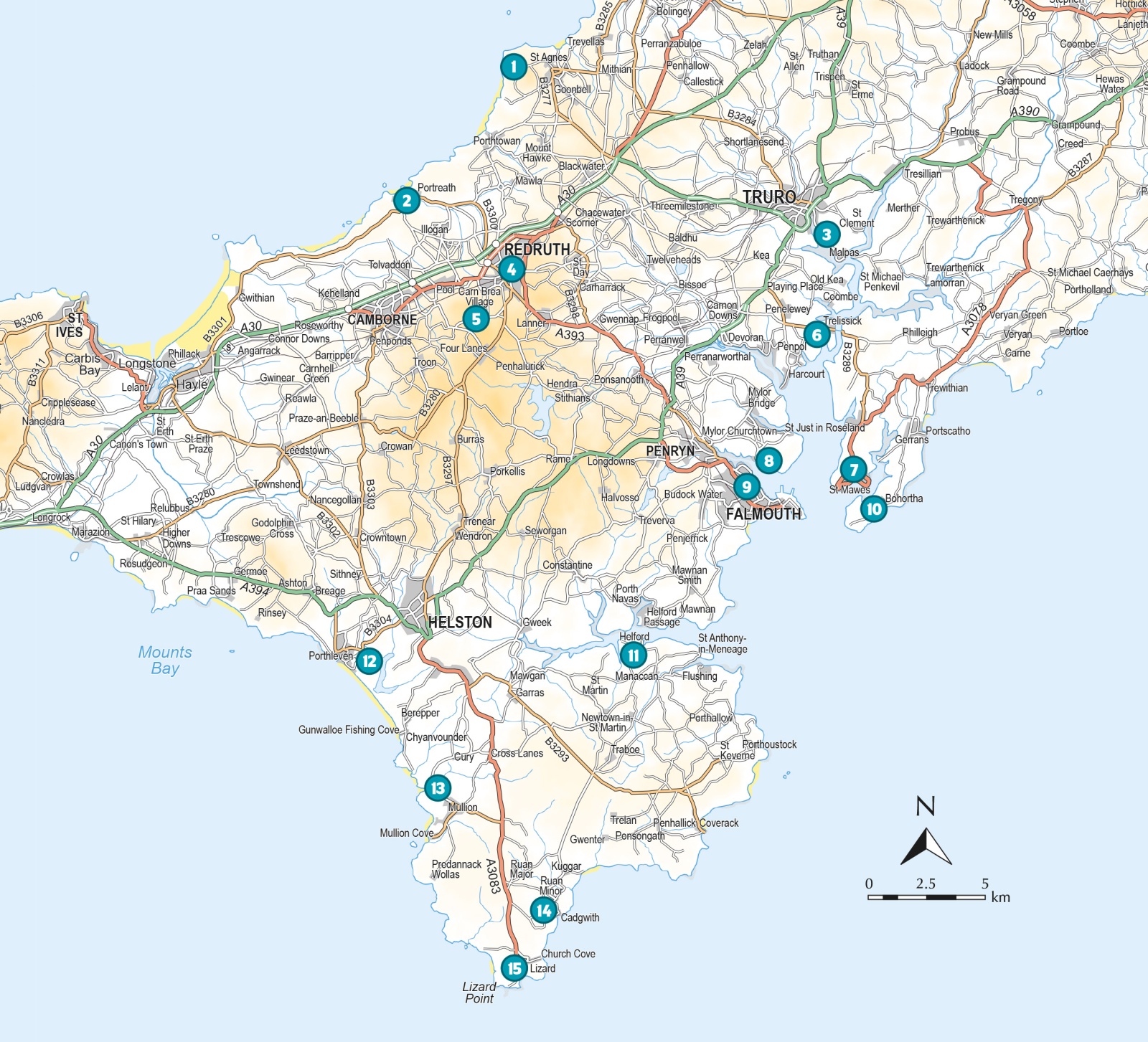 Beispielinhalt (Bild) Short Walks in Cornwall: Falmouth and the Lizard