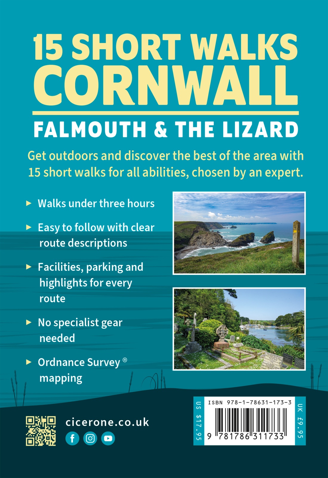 Rückseitencover Short Walks in Cornwall: Falmouth and the Lizard