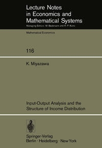 Vorderes Coverbild Input-Output Analysis and the Structure of Income Distribution