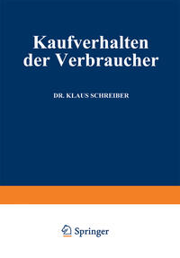 Vorderes Coverbild Kaufverhalten der Verbraucher