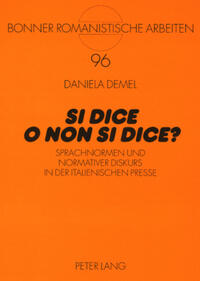Vorderes Coverbild «Si dice o non si dice?»
