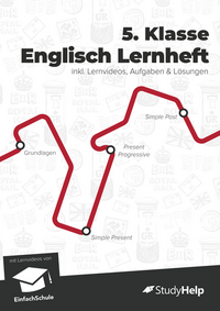 Vorderes Coverbild 5. Klasse Englisch Lernheft mit Aufgaben und Lösungen