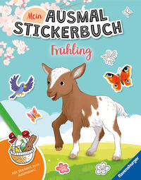 Vorderes Coverbild Mein Ausmalstickerbuch - Frühling