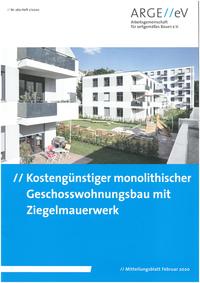 Vorderes Coverbild Kostengünstiger monolithischer Geschosswohnungsbau mit Ziegelmauerwerk