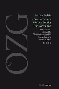 Vorderes Coverbild Österreichische Zeitschrift für Geschichtswissenschaften 2/2015