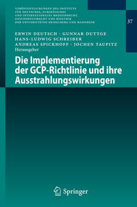 Vorderes Coverbild Die Implementierung der GCP-Richtlinie und ihre Ausstrahlungswirkungen