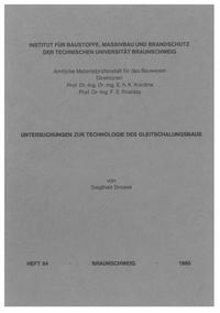 Vorderes Coverbild Untersuchungen zur Technologie des Gleitschalungsbaus