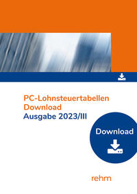 Vorderes Coverbild PC-Lohnsteuertabellen 2023/III Einzelplatzversion