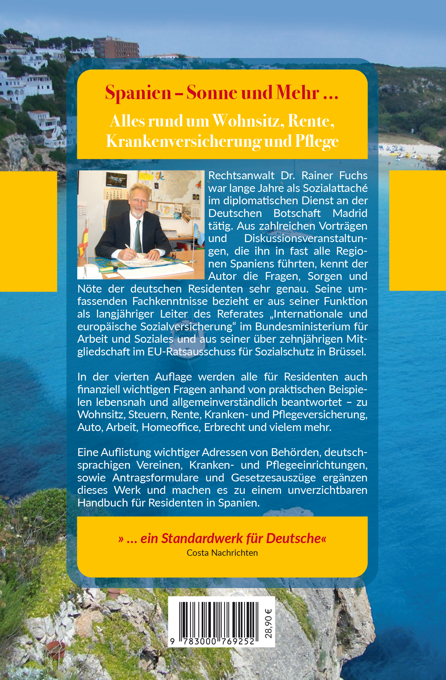 Rückseitencover Sorgenfrei leben unter Spaniens Sonne 4. Auflage
