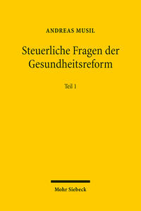 Vorderes Coverbild Steuerliche Fragen der Gesundheitsreform