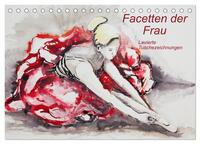 Vorderes Coverbild Facetten der Frau - Lavierte Tuschezeichnungen (Tischkalender 2025 DIN A5 quer), CALVENDO Monatskalender