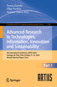 Vorderes Coverbild Advanced Research in Technologies, Information, Innovation and Sustainability