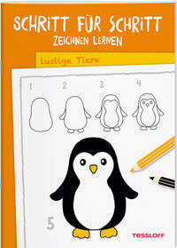 Vorderes Coverbild Schritt für Schritt Zeichnen lernen Lustige Tiere