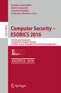 Vorderes Coverbild Computer Security – ESORICS 2016