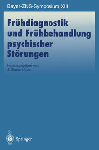 Vorderes Coverbild Frühdiagnostik und Frühbehandlung psychischer Störungen