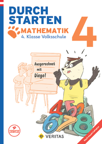 Vorderes Coverbild Durchstarten. Ausgerechnet mit Diego! Mathematik 4. Klasse Volksschule