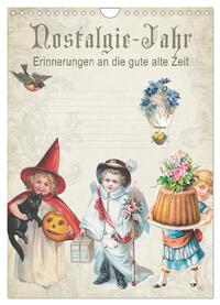 Vorderes Coverbild Nostalgie-Jahr, Motive aus alten Poesiealben (Wandkalender 2025 DIN A4 hoch), CALVENDO Monatskalender