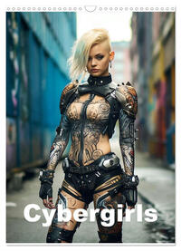 Vorderes Coverbild Cybergirls (Wandkalender 2025 DIN A3 hoch), CALVENDO Monatskalender