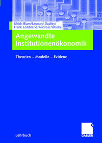 Vorderes Coverbild Angewandte Institutionenökonomik