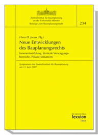 Vorderes Coverbild Neue Entwicklungen des Bauplanungsrechts