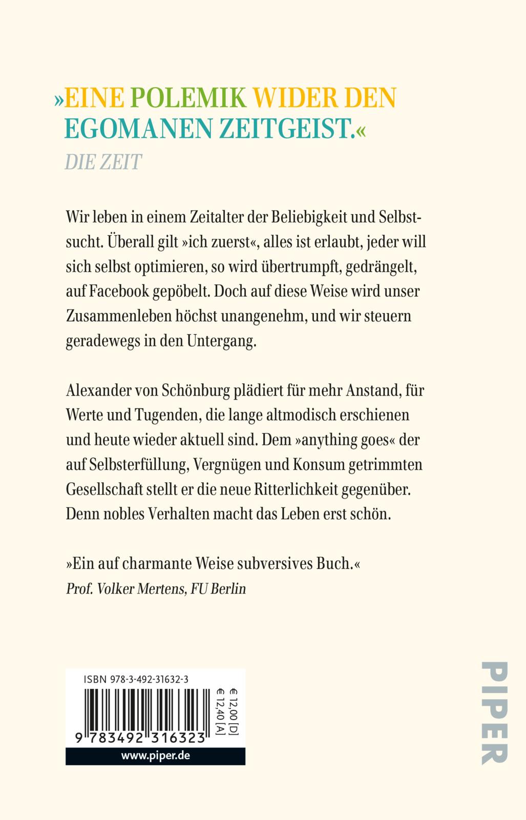 Rückseitencover Die Kunst des lässigen Anstands