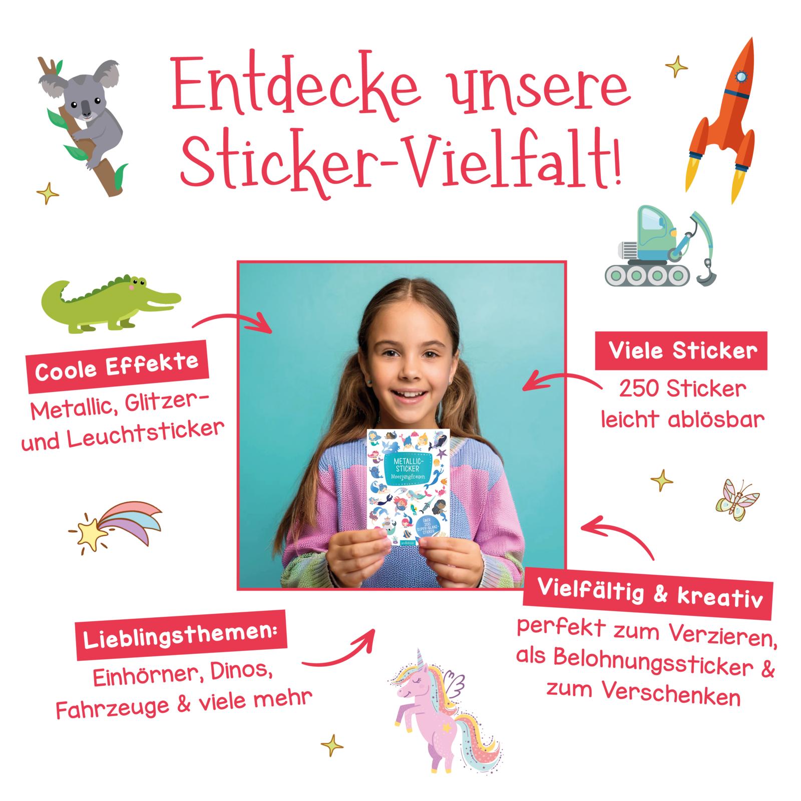 Beispielinhalt (Bild) Metallic-Sticker – Tiere