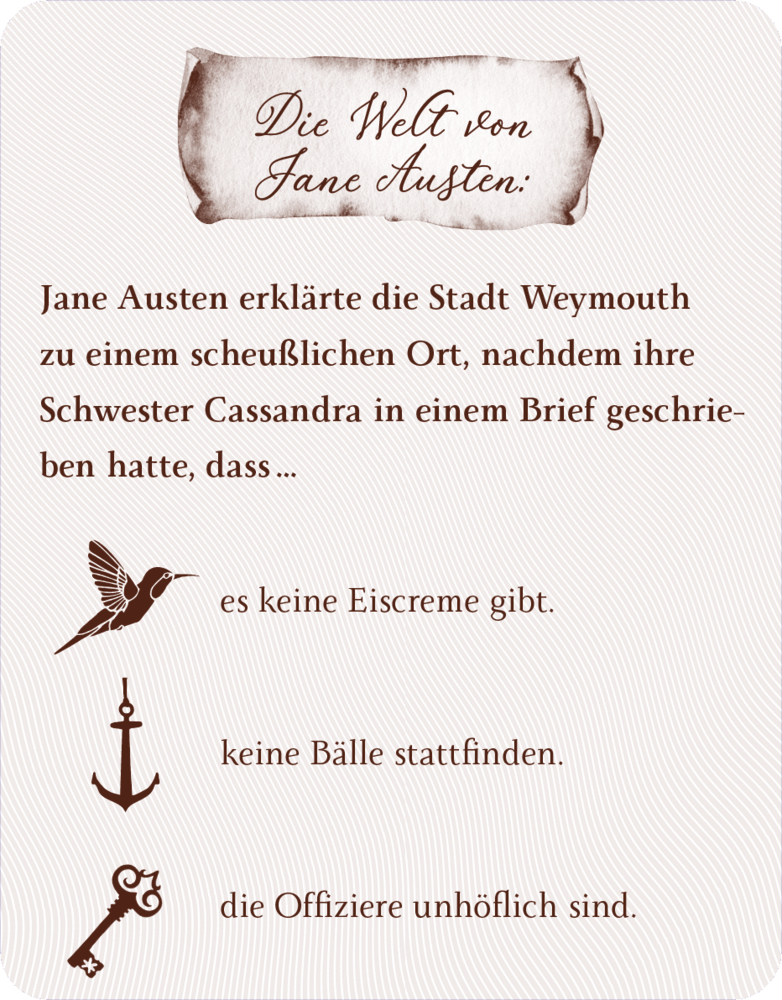 Beispielinhalt (Bild) Die Welt der Jane Austen - Das Quiz