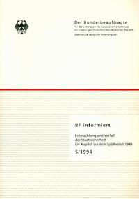 Vorderes Coverbild Entmachtung und Verfall der Staatssicherheit