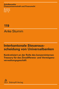 Vorderes Coverbild Interkantonale Steuerausscheidung von Universalbanken