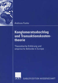 Vorderes Coverbild Konglomeratsabschlag undTransaktionskostentheorie