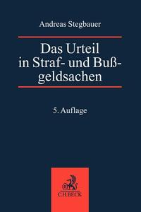 Vorderes Coverbild Das Urteil in Straf- und Bußgeldsachen