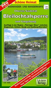 Vorderes Coverbild Radwander- und Wanderkarte Oberes Saaletal, Bleilochtalsperre und Umgebung