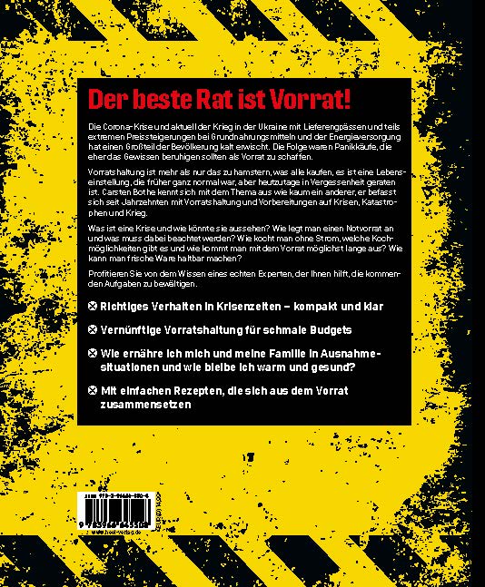 Rückseitencover Der beste Rat ist Vorrat