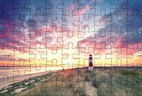 Vorderes Coverbild Puzzle-Postkarte Sylt