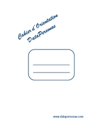 Vorderes Coverbild Cahier d'Orientation DataPersonae